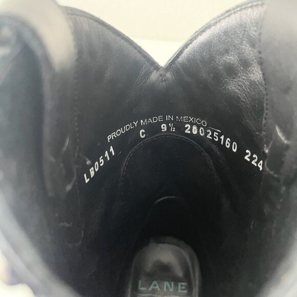 Lane DOLLY Womens Cowboy Bootie 9.5 Black Western Cowgirl Short Boots Bling Stud - Picture 9 of 11